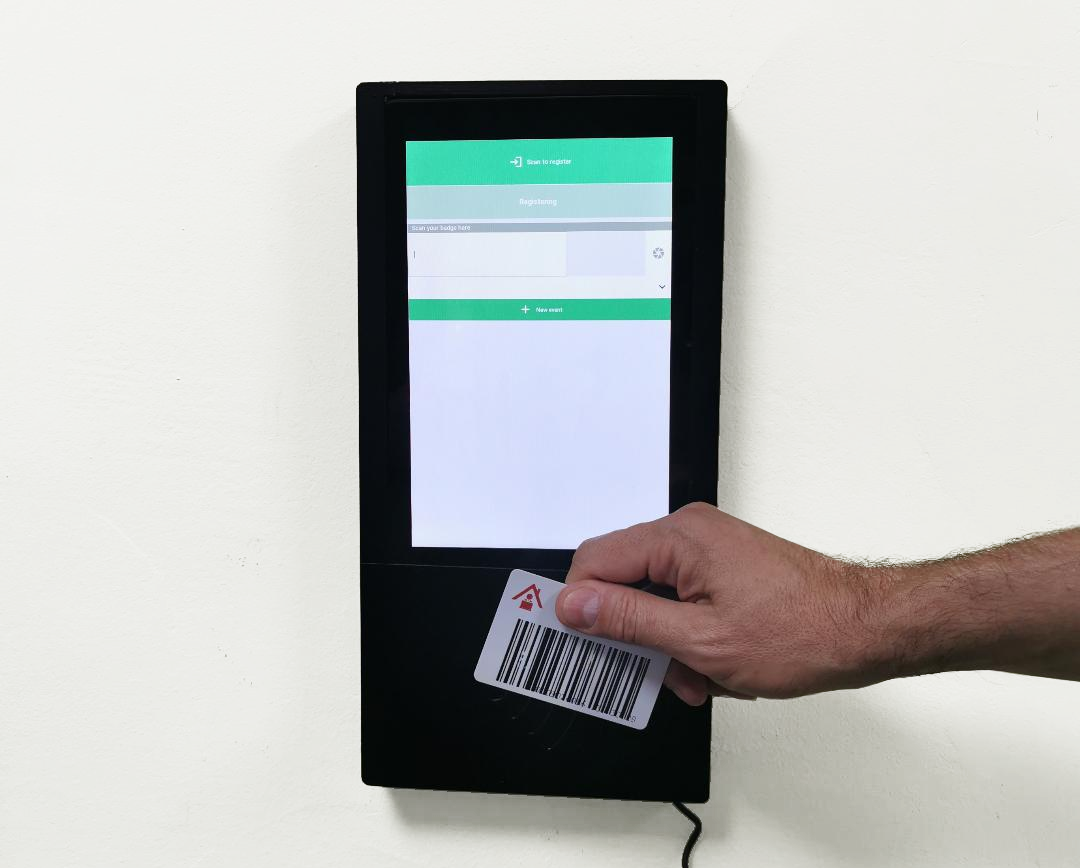 Use our clocking device to clock your employees